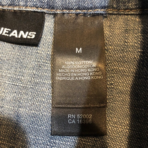 NEW Vintage DKNY Denim Crop Jacket Distressed Med - Picture 8 of 11